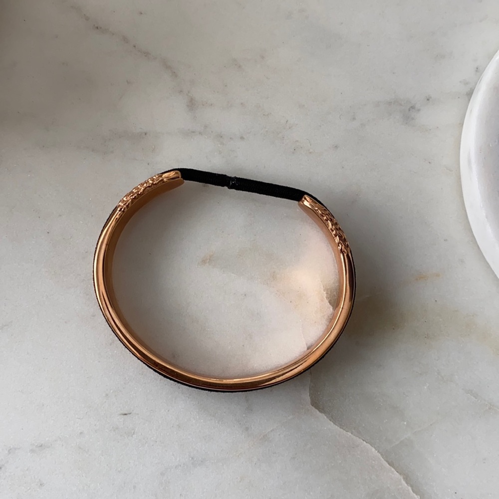 Rose gold hair tie bracelet
